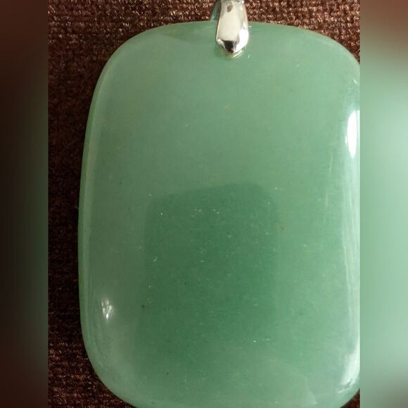 V3 sterling silver natural aquamarine double strand necklace with pendant - Picture 4 of 7